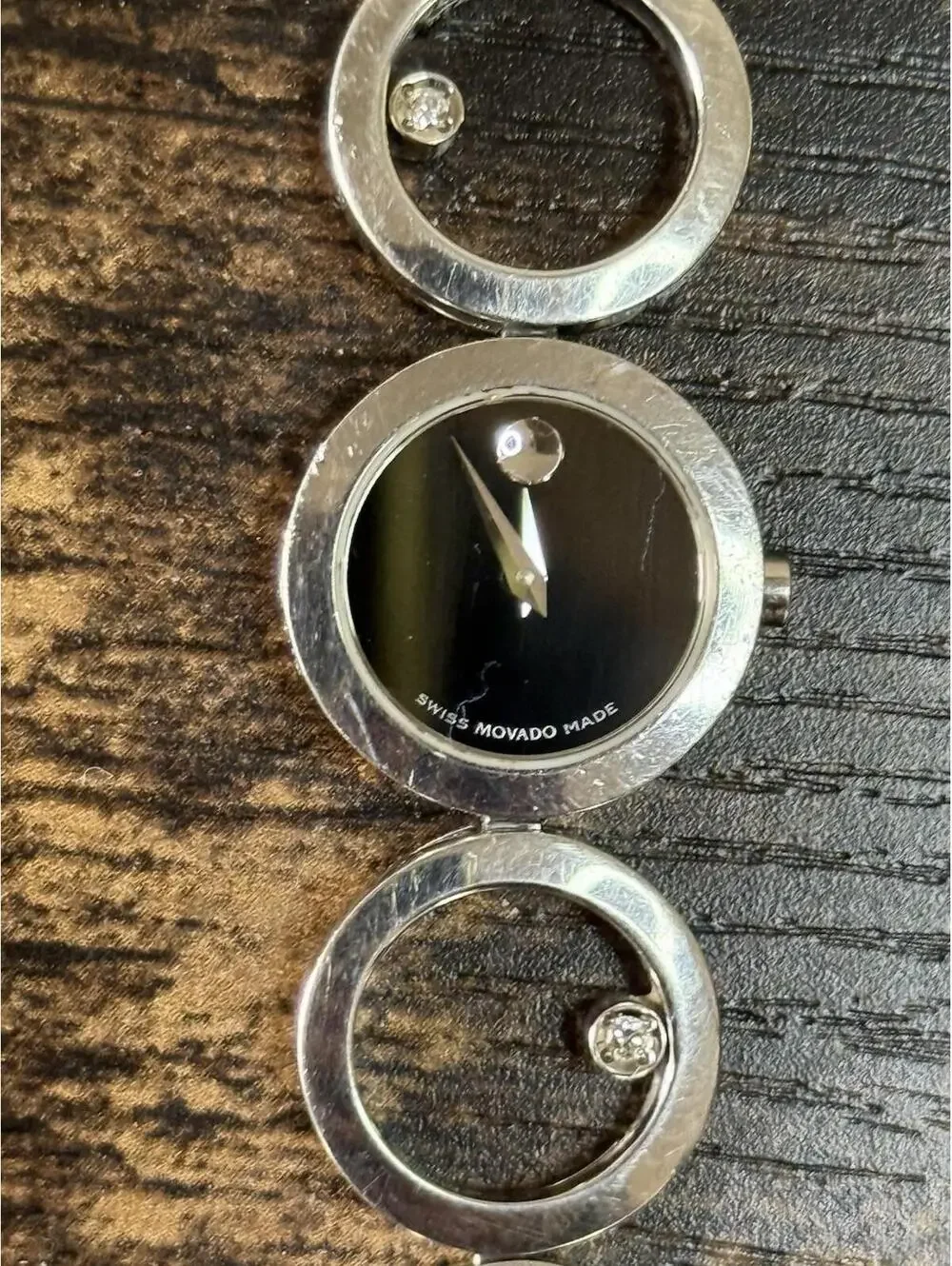 MOVADO Ono Diamond Quartz Black Dial Ladies Watch